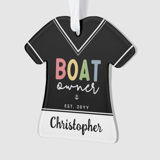 Custom Boat Owner set New Boat Owner Gift Ornament (voorkant)