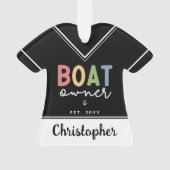 Custom Boat Owner set New Boat Owner Gift Ornament (achterkant)