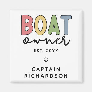 Custom Boat Owner set New Boat Owner Gifts Magneet