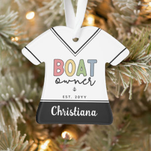 Custom Boat Owner set New Boat Owner Gifts Ornament