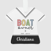 Custom Boat Owner set New Boat Owner Gifts Ornament (achterkant)