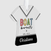 Custom Boat Owner set New Boat Owner Gifts Ornament (voorkant)
