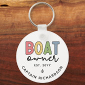 Custom Boat Owner set New Boat Owner Gifts Sleutelhanger (Voorkant)