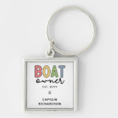 Custom Boat Owner set New Boat Owner Gifts Sleutelhanger (Voorkant)
