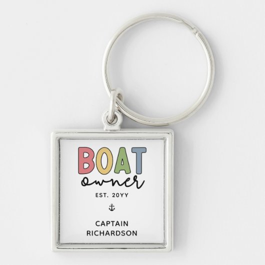 Custom Boat Owner set New Boat Owner Gifts Sleutelhanger (Voorkant)