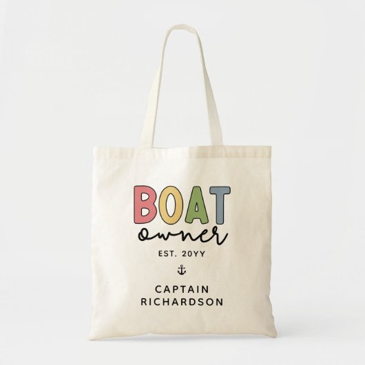 Custom Boat Owner set New Boat Owner Gifts Tote Bag (Voorkant)