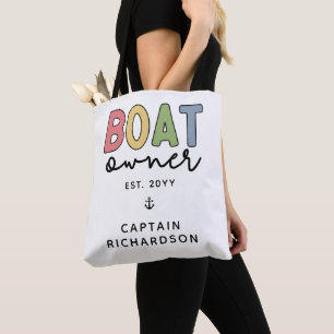 Custom Boat Owner set New Boat Owner Gifts Tote Bag