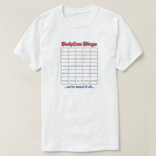"Custom BodyCam Bingo 1" (wit 2) T-shirt