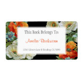 Custom boek behoort tot papaver korenbloemen label (Voorkant)