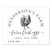 Custom Boerderij Egg Carton laid Telefooninfo Rubberstempel (Afrduk)