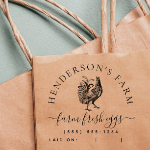 Custom Boerderij Egg Carton laid Telefooninfo Rubberstempel