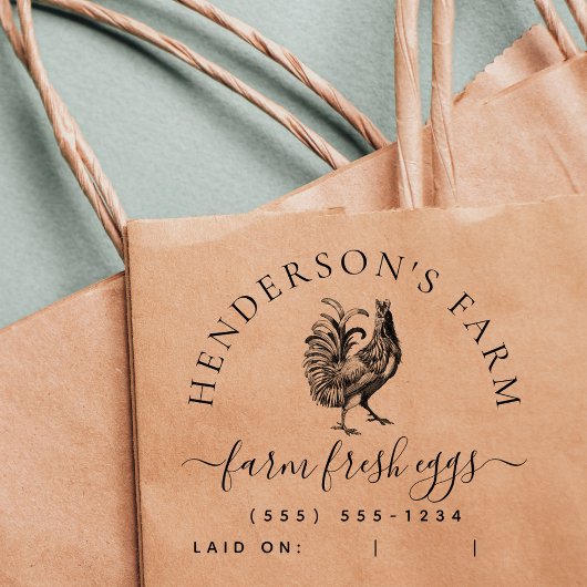 Custom Boerderij Egg Carton laid Telefooninfo Rubberstempel