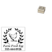 Custom Boerderij Fresh Egg Zelfinkt Ronde stempel (Gestempeld)