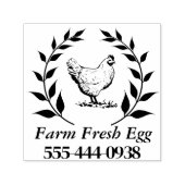 Custom Boerderij Fresh Egg Zelfinkt Ronde stempel (Design)
