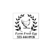 Custom Boerderij Fresh Egg Zelfinkt Ronde stempel (Afrduk)