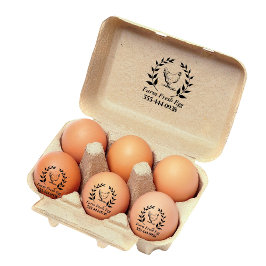 Custom Boerderij Fresh Egg Zelfinkt Ronde stempel