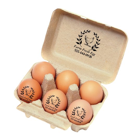 Custom Boerderij Fresh Egg Zelfinkt Ronde stempel