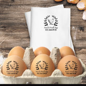 Custom Boerderij Fresh Egg Zelfinkt Ronde stempel