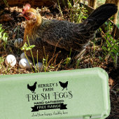 Custom Boerderij Fresh Eggs Kartonnen Stempel Kipp