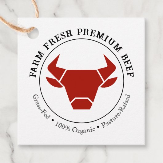 Custom Boerderij Fresh Premium Beef Business Label (Voorkant)