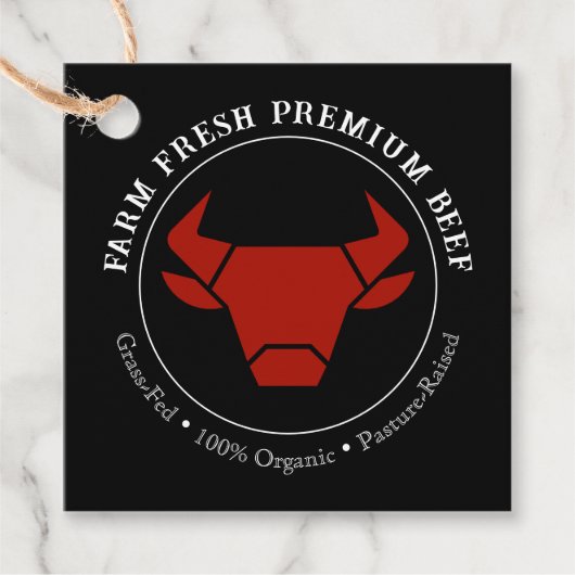 Custom Boerderij Fresh Premium Beef Business Label (Voorkant)