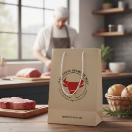 Custom Boerderij Fresh Premium Beef Business Logo Medium Cadeauzakje