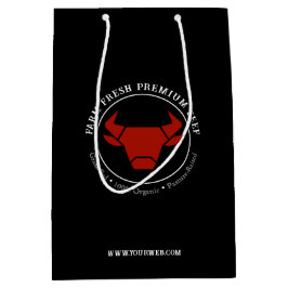 Custom Boerderij Fresh Premium Beef Business Logo Medium Cadeauzakje