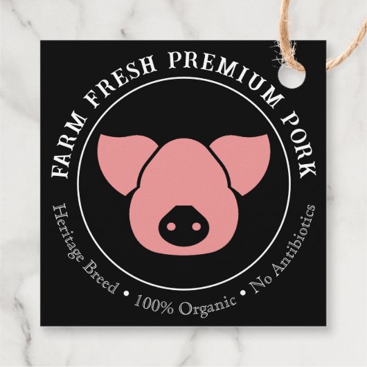 Custom Boerderij Fresh Premium Pork Business Label (Achterkant)