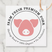 Custom Boerderij Fresh Premium Pork Business Label (Achterkant)