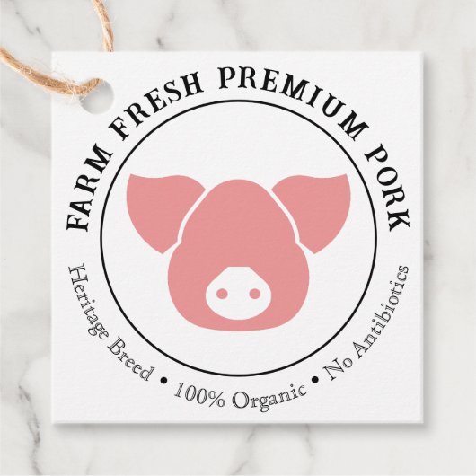 Custom Boerderij Fresh Premium Pork Business Label (Voorkant)