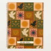 Custom Bohemian Celestial Patchwork Mystical Planner (Voorkant)