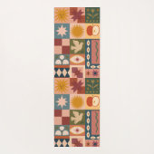 Custom Bohemian Celestial Patchwork Mystical Yogamat (Achterkant)