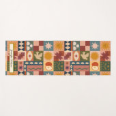 Custom Bohemian Celestial Patchwork Mystical Yogamat (Voorkant (horizontaal))