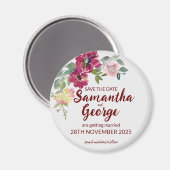 Custom Bohemian Floral Save the Date Magnets Magneet (Voorkant / Achterkant)