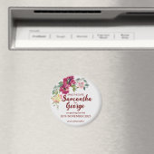 Custom Bohemian Floral Save the Date Magnets Magneet (Insitu (Vaatwasser))