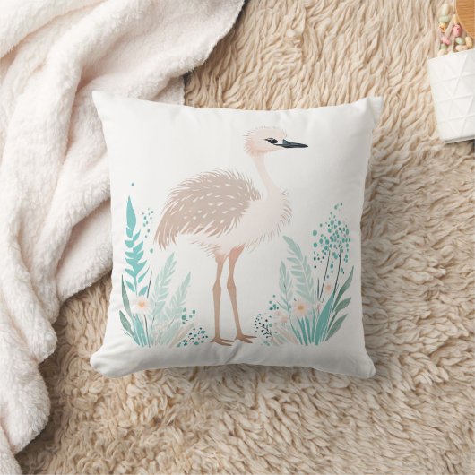 Custom Boho Baby Struisvogelkussen Pastel Groen Kussen (Deken)