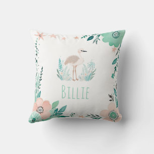 Custom Boho Baby Struisvogelkussen Pastel Groen Kussen