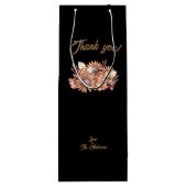 Custom Boho Bedankt! Wijn Cadeautas (Achterkant)