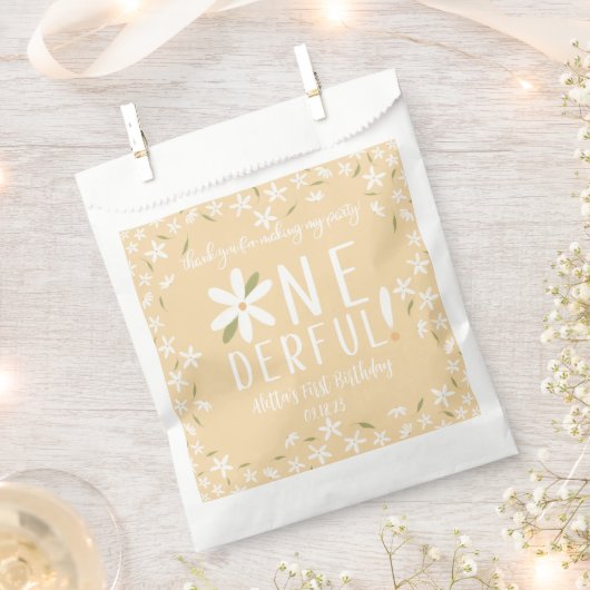 Custom Boho Daisy Onederful Favor Bag Bedankzakje (Geknipt)