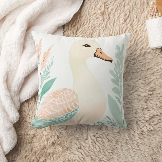 Custom Boho Goose Kussen Pastel Groen (Deken)