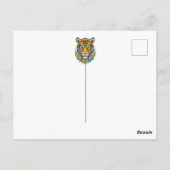 Custom Boho Hippie Floral Year of the Tiger  Briefkaart (Achterkant)