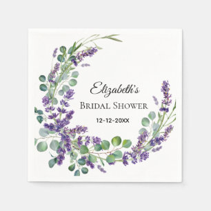 Custom Boho Lavender Eucalyptus Vrijgezellenfeest Servet