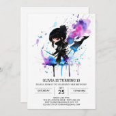 Custom Boho Little Ninja Verjaardag Kaart (Voorkant / Achterkant)