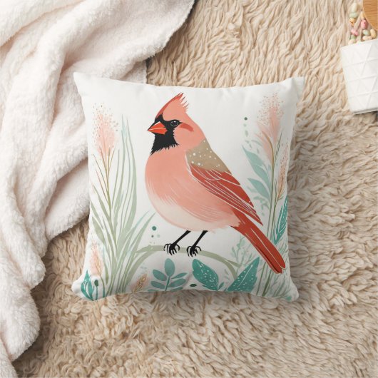 Custom Boho Northern Kardinaal Kussen Pastel Groen (Deken)