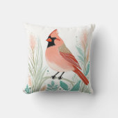 Custom Boho Northern Kardinaal Kussen Pastel Groen (Voorkant)
