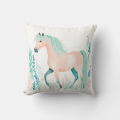 Custom Boho Paardenkussen Pastel Groen Kussen (Voorkant)