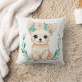 Custom Boho Puppy Chihuahua Kussen Pastel Groen (Deken)