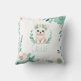 Custom Boho Puppy Chihuahua Kussen Pastel Groen