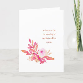 Custom Boho Roze Sinaasappel Bloemen Chic Custom B Programma