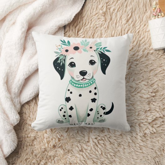 Custom Boho Schattige Dalmatisch Kussen Pastel Gro (Deken)